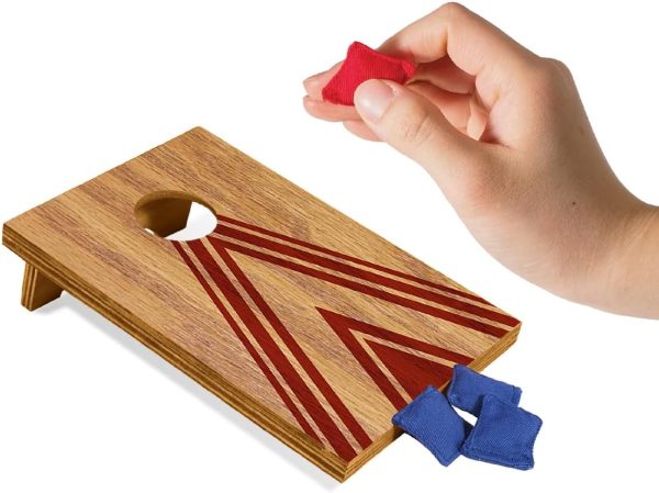 Schylling Table Top Corn Hole Game. Brown. (Model: TCH)