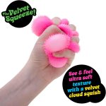 Schylling NeeDoh Fuzz Ball - Sensory Toy with a Velvet Texture and Soft Cloud Squish - Wavy Pattern You Can See and Feel - Ages 3 and Up - Color May Vary; One Per Pack (Flower Power)